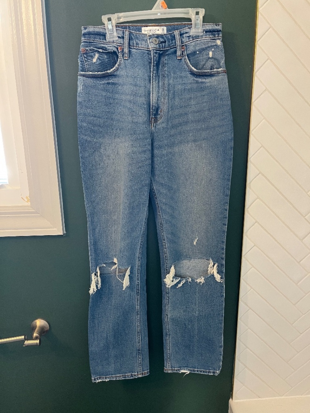 Abercrombie and Fitch Ankle Straight Ultra High Rise Jeans